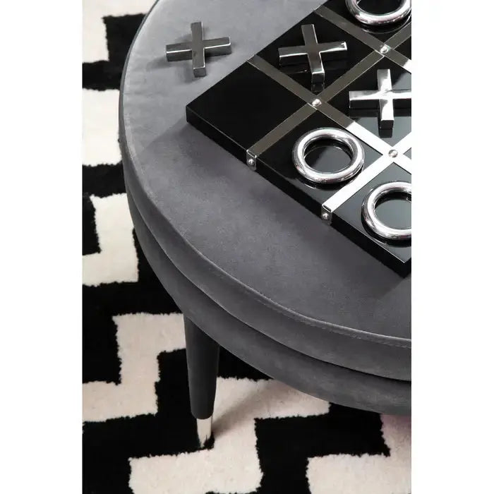 Black & Silver Chrome Noughts & Crosses Set premier housewares