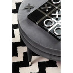 Black & Silver Chrome Noughts & Crosses Set premier housewares