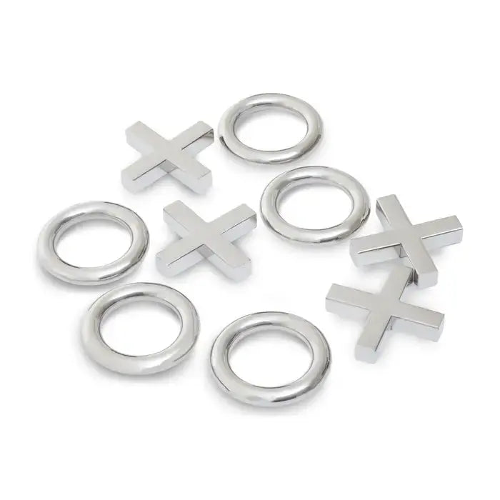 Black & Silver Chrome Noughts & Crosses Set premier housewares