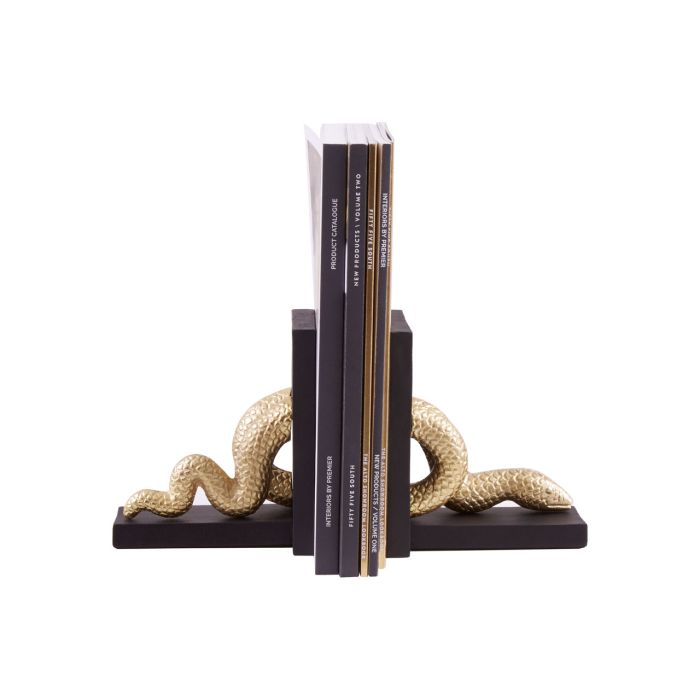 Serpent Decorative Gold Bookends (Set of 2) Home Store Living