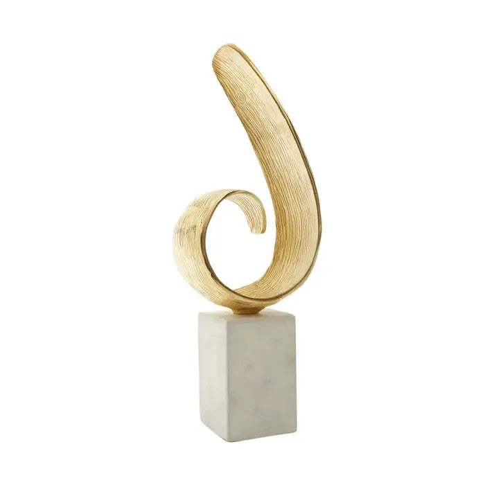 Milano Gold Curl Sculpture premier housewares
