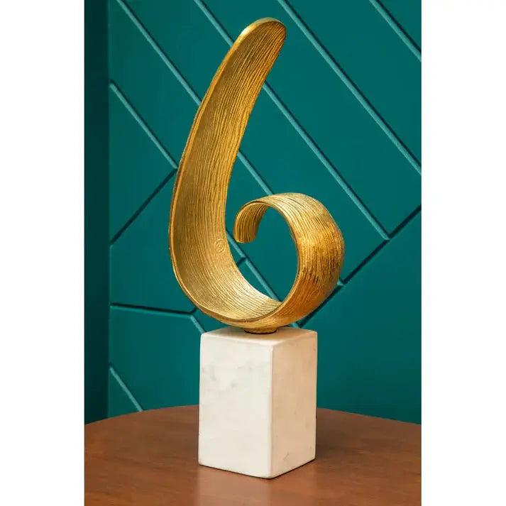 Milano Gold Curl Sculpture premier housewares