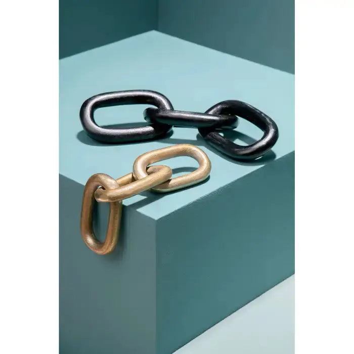 Gold Aluminium Chain Sculpture premier housewares