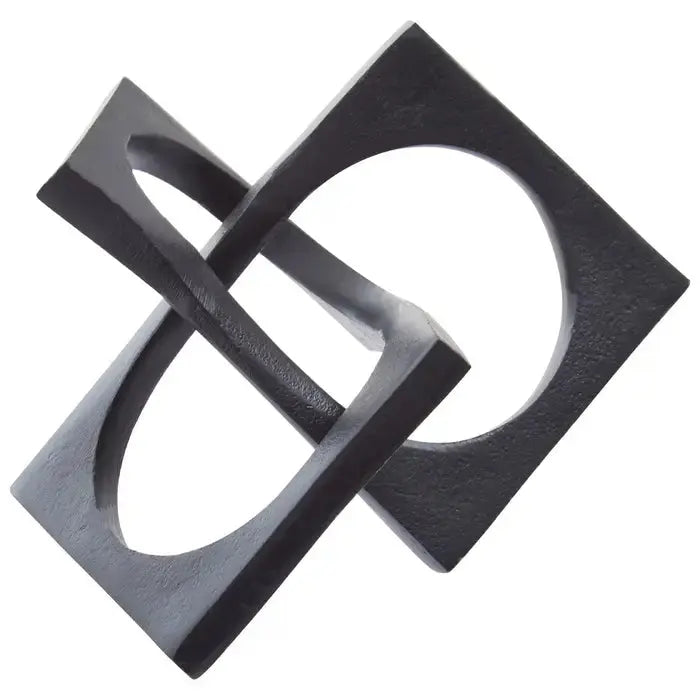 Geometric Black Finish Link Sculpture premier housewares
