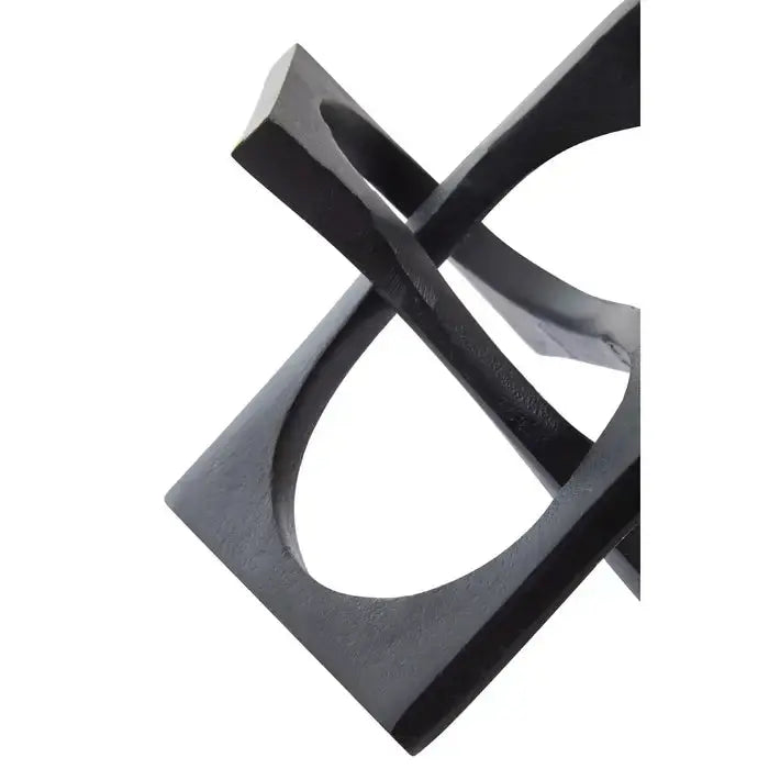 Geometric Black Finish Link Sculpture premier housewares