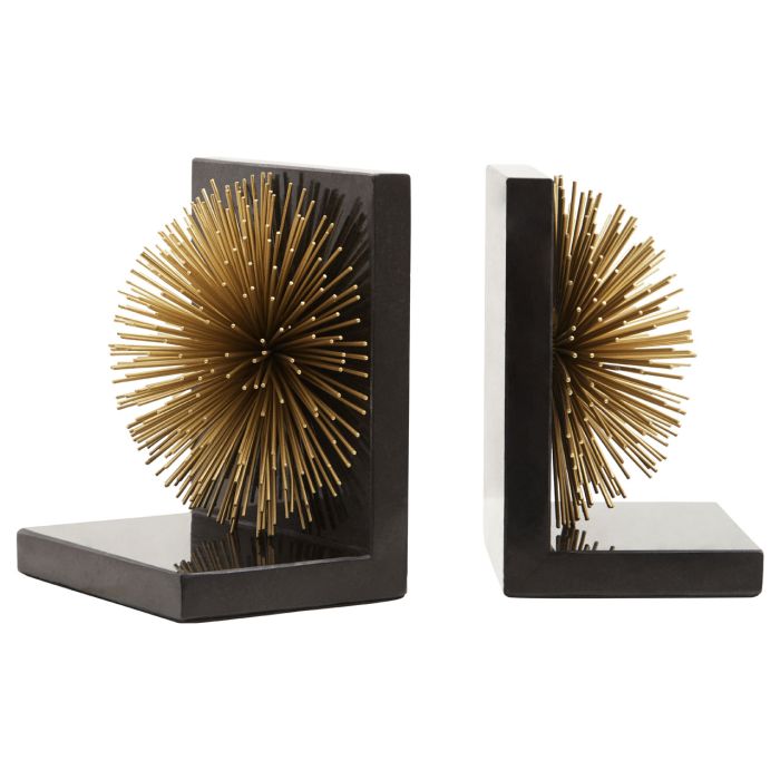 Mirano Gold Starburst Bookends (Set of 2) Home Store Living