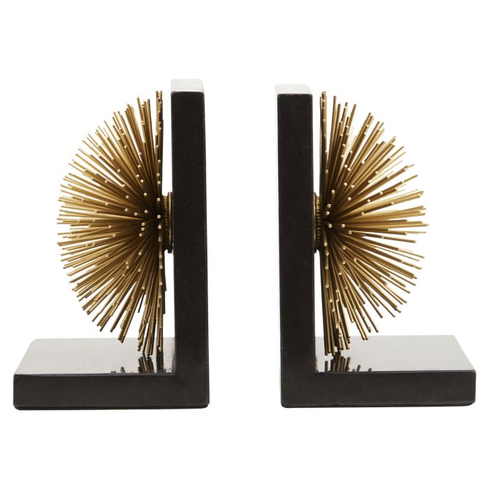 Mirano Gold Starburst Bookends (Set of 2) Home Store Living