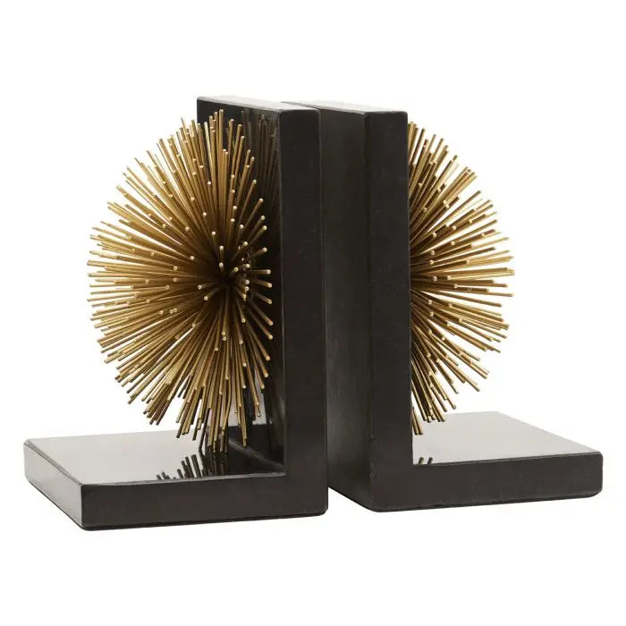 Mirano Gold Starburst Bookends (Set of 2) Home Store Living