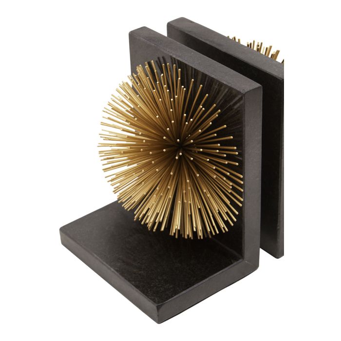 Mirano Gold Starburst Bookends (Set of 2) Home Store Living