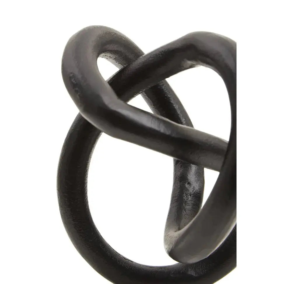 Mirano Black & White Knot Sculpture premier housewares