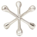 Abstract Silver Finish Jack Sculpture premier housewares