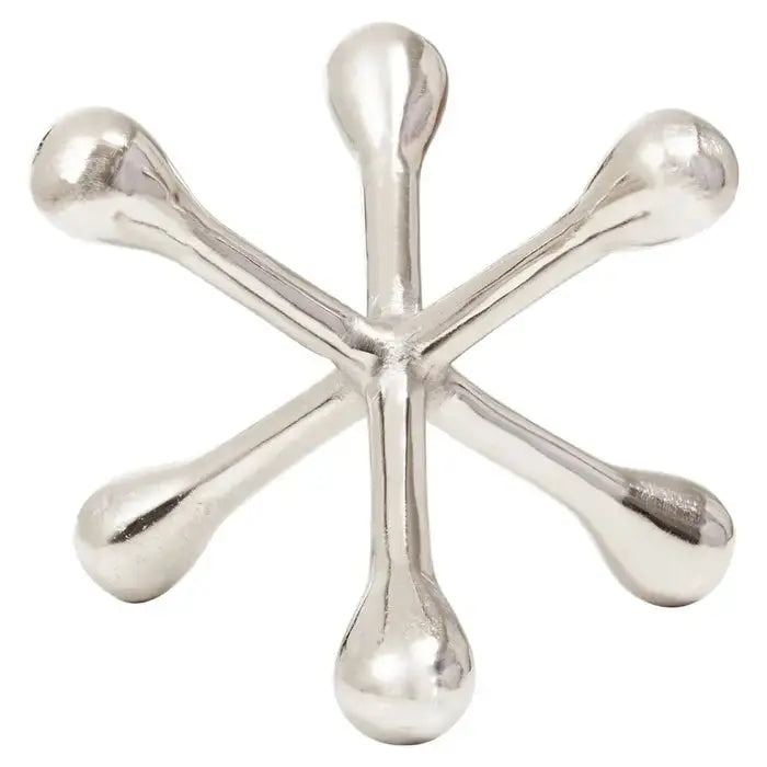 Abstract Silver Finish Jack Sculpture premier housewares