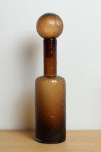 50cm Amber Decorative Glass Bottle with Lid - Home Store Living