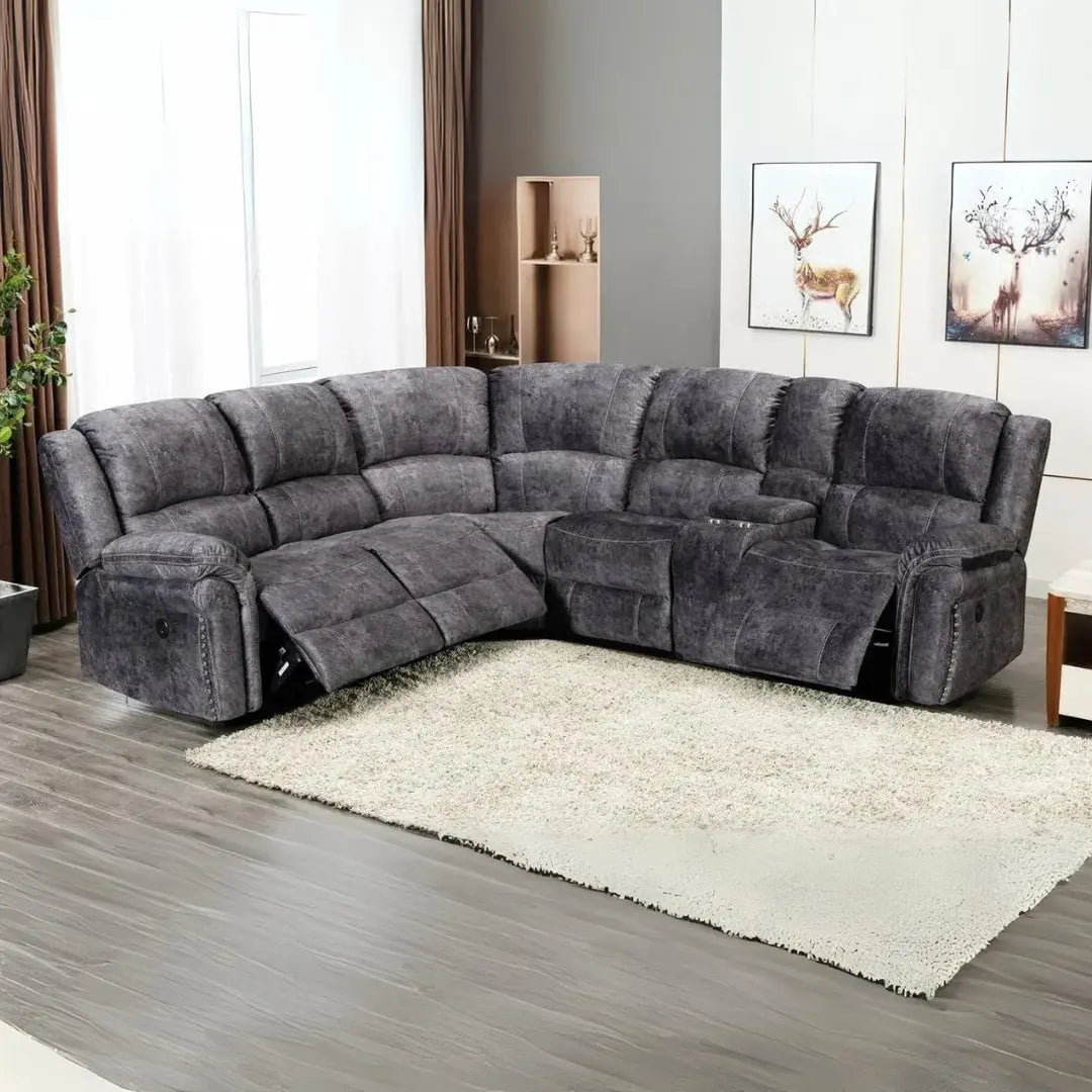 Galaxy Power Recliner Corner Sofa Home Store Living