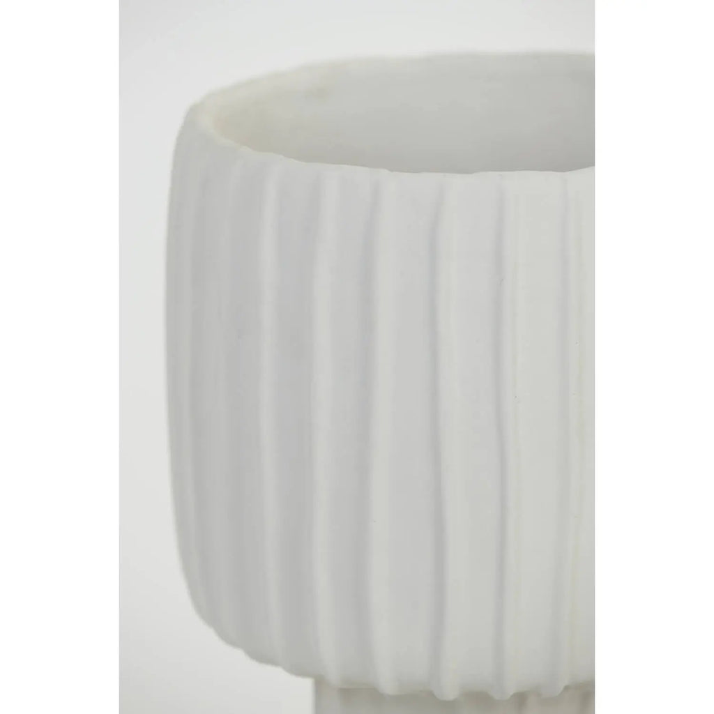Maja Cream Cement Deco Vase Light and Living