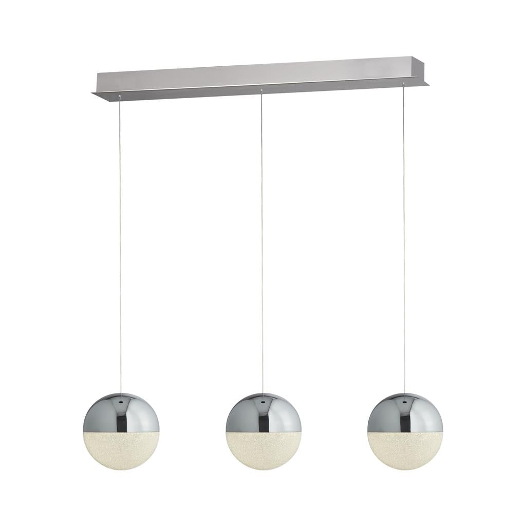 Marbles LED Chrome & Crystal Sand Pendant Range Home Store Living