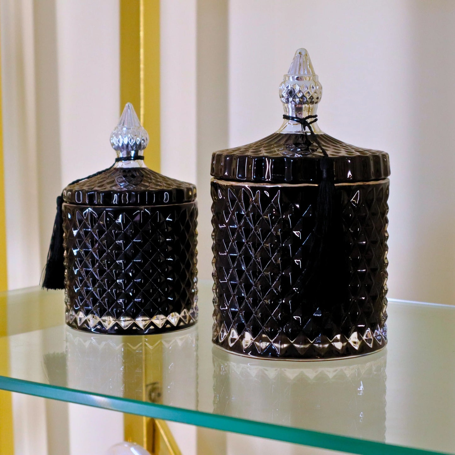 Black Decorative Trinket Jar - Home Store Living