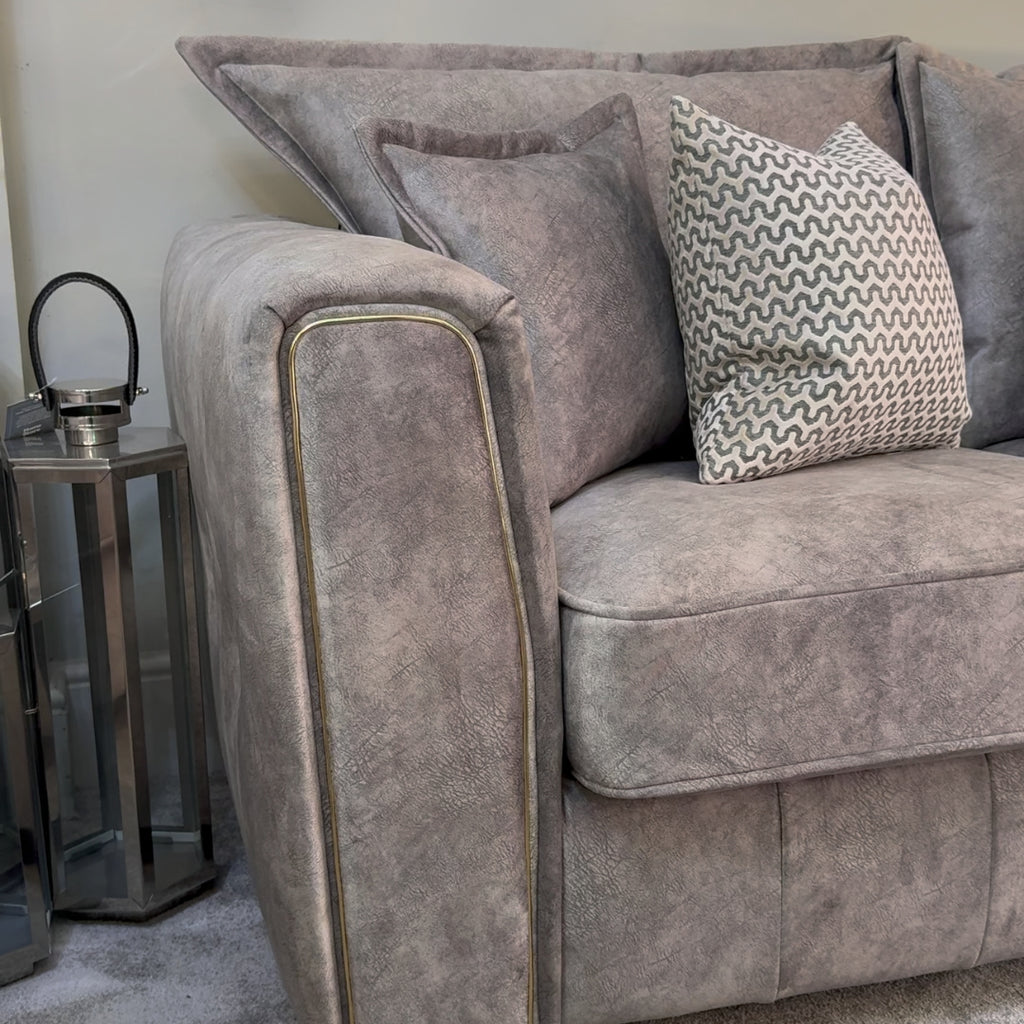 Sienna Low Pile Velvet 2+3 Seater Sofa Set