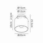 Bonni 1 Light Round Flush Fitting Ceiling Light with Mocha/Amber Glass Home Store Living