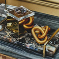 Gold Aluminium Chain Sculpture premier housewares