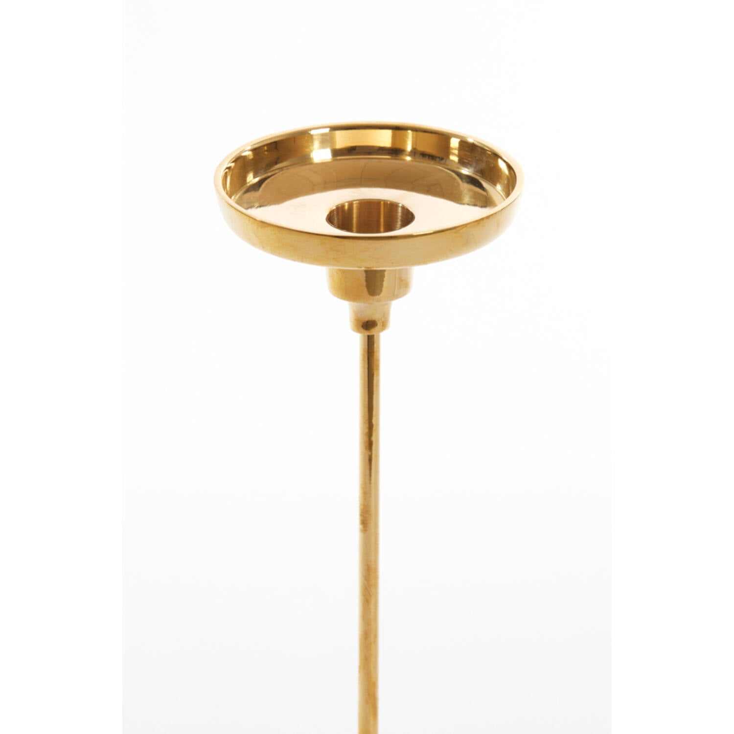 Candle holder Ø8,5x28 cm JOLIAN  marble white+shiny gold Light and Living