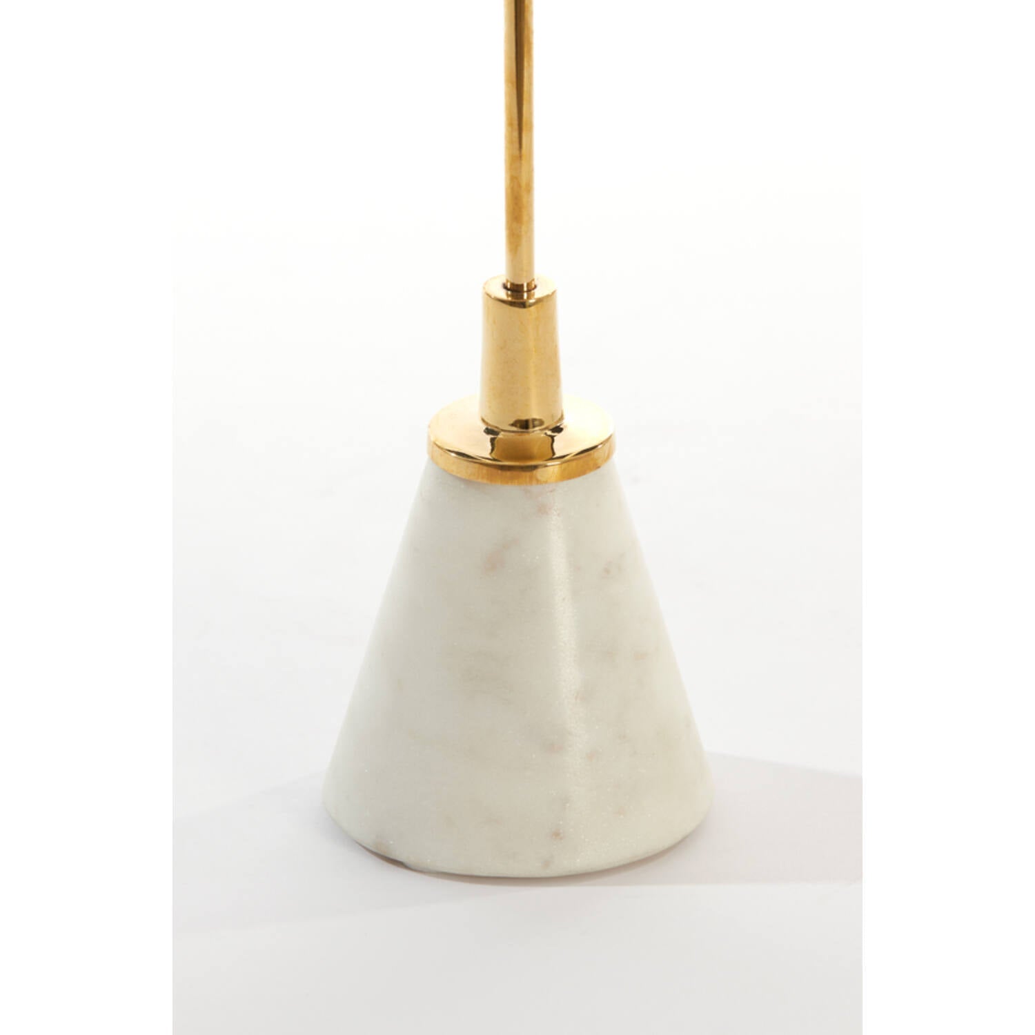 Candle holder Ø8,5x28 cm JOLIAN  marble white+shiny gold Light and Living