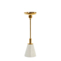 Large Jolian White & Gold Marble Candle Holder Light and Living