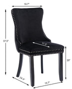 Chelsea Ring Knocker / Lion Knocker Dining Chair with Chrome Legs AWS