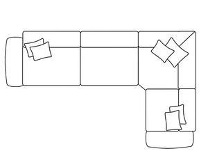 2 Corner 1 Sofa (Left or Right Hand Facing) (L262cm x D203cm x H98cm)