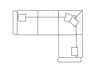 Small 2 Arm Chaise Group (Left or Right Hand Facing) (L252cm x D182cm x H92cm)