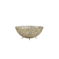 Galaxa Large Antique Gold Coral Bowl Light and Living