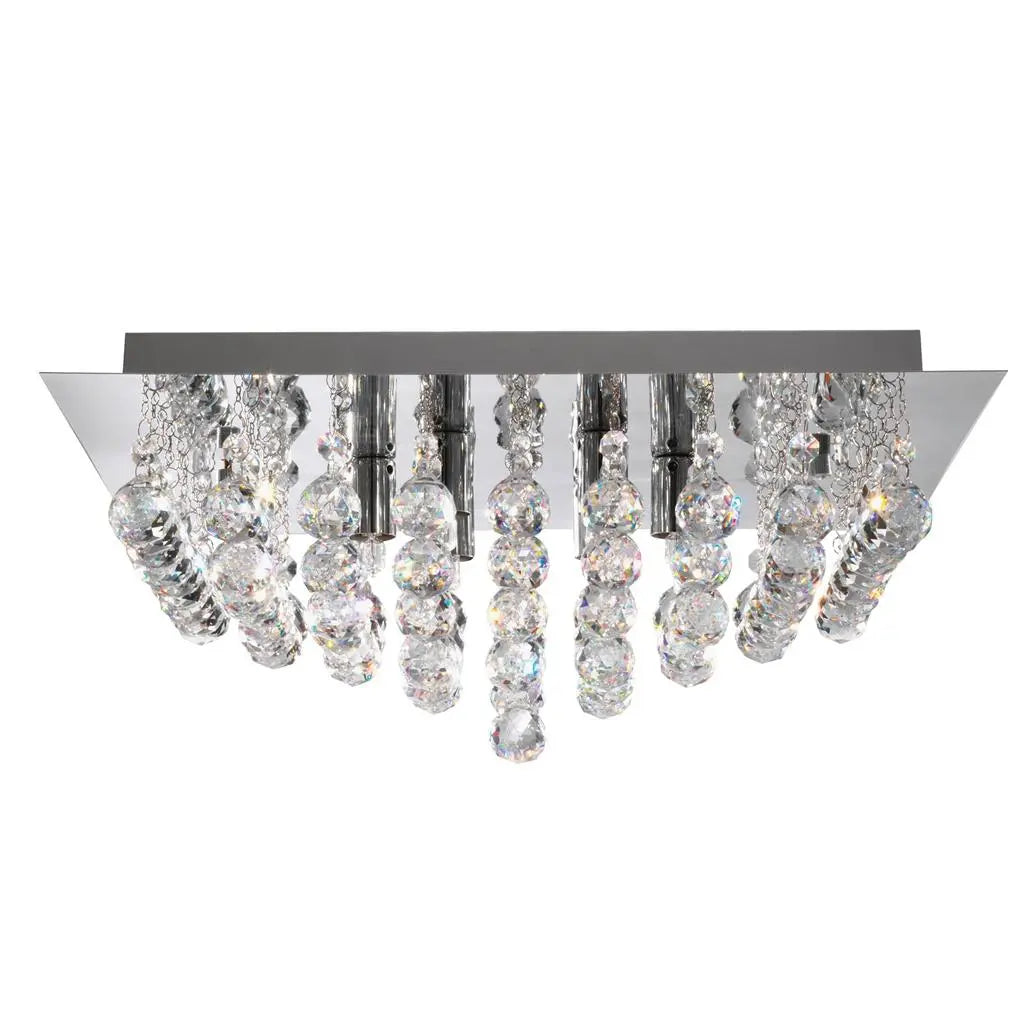 Hannah Crystal Flush Ceiling Light Range Home Store Living