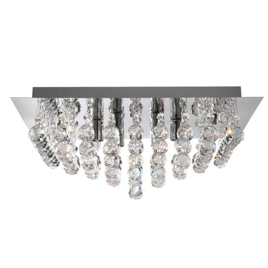 Hannah Crystal Flush Ceiling Light Range Home Store Living