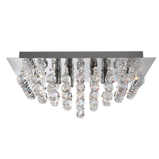 Hannah Crystal Flush Ceiling Light Range Home Store Living