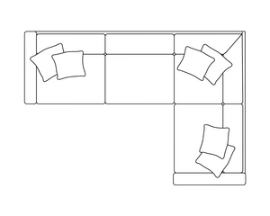 Left-Hand Facing Chaise Group (L244cm x D172cm x H95cm)