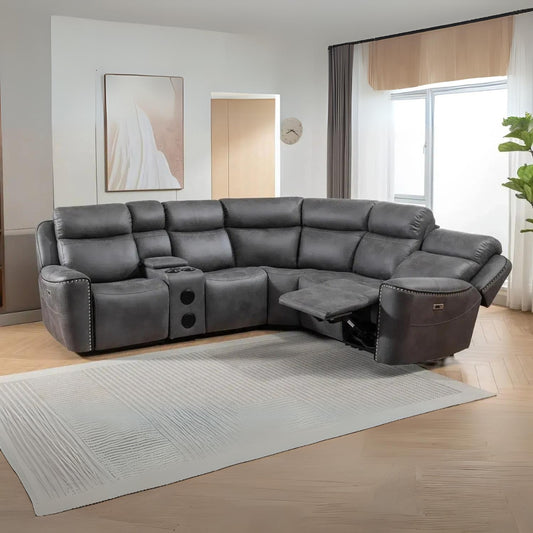 Techtronic Power Recliner Corner Sofa Home Store Living