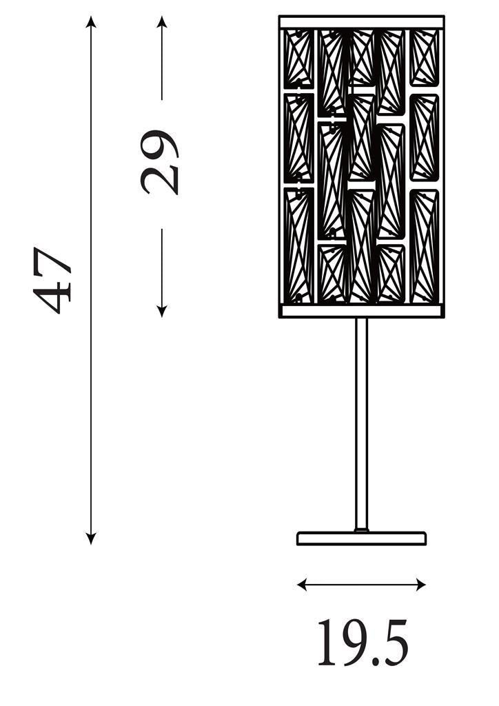 Bijou Antique Brass Metal & Champagne Glass Lamp Searchlight
