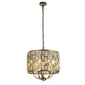 Bijou Antique Brass & Champagne Glass Pendant Light Searchlight