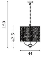 Bijou Antique Brass & Champagne Glass Pendant Light Searchlight