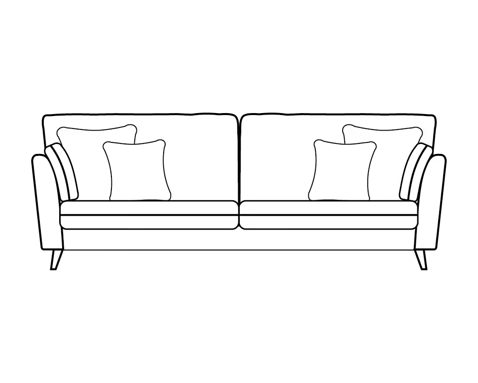 Petra High Back Sofa Range 3 Seater - Home Store Living
