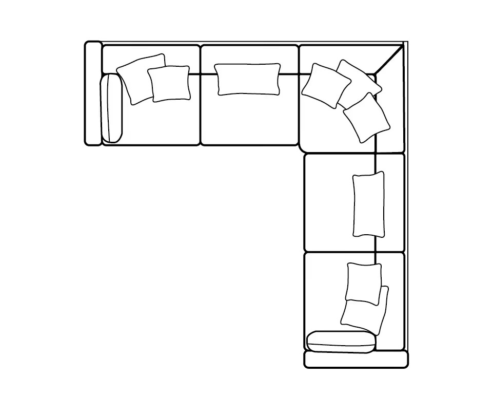 Petra High Back Sofa Range 2C2 Full Corner Sofa - Home Store Living