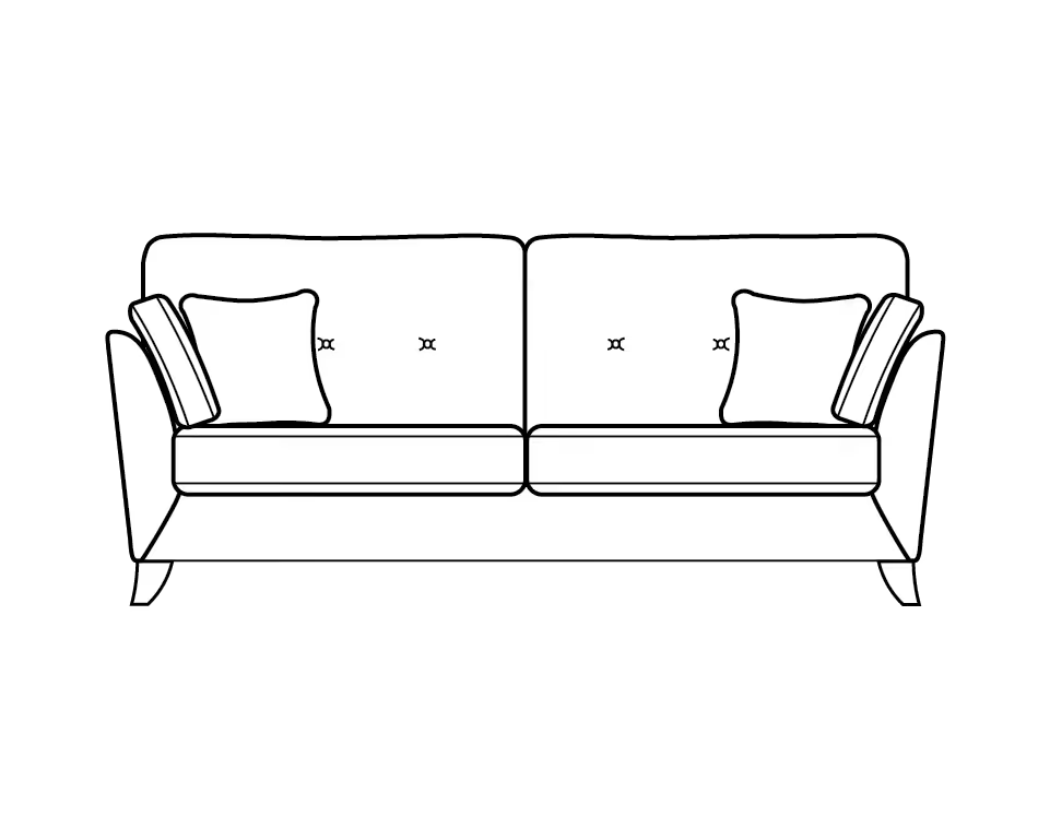Jameson Mid-Century Sofa Range 3 Seater - Home Store Living
