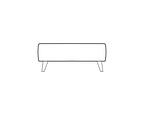 Jameson Mid-Century Sofa Range Accent Footstool - Home Store Living