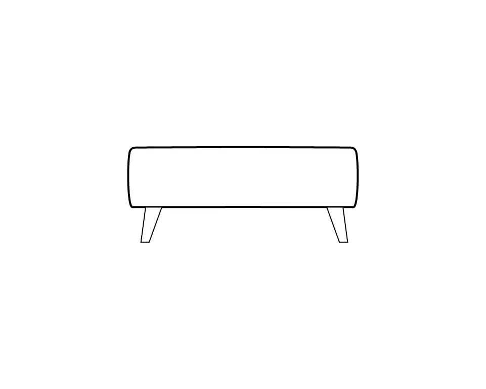 Jameson Mid-Century Sofa Range Accent Footstool - Home Store Living
