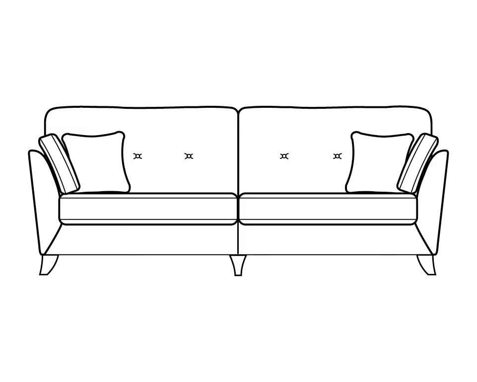 Jameson Mid-Century Sofa Range 4 Seater - Home Store Living