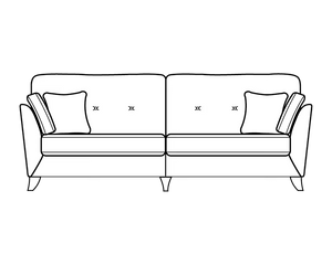 4 Seater (L230cm x D89cm x H95cm)