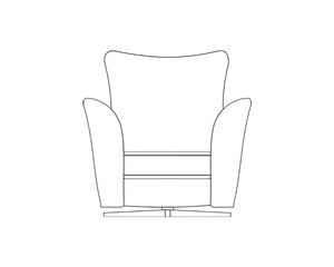 Accent Swivel Chair (L95cm x D90cm x H105cm)