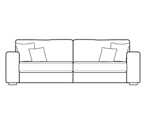 4 Seater (2 Pieces) (L252cm x D100cm x H79cm)