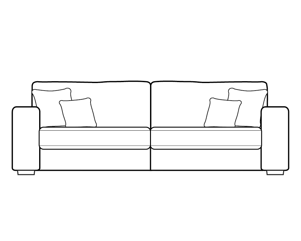 Layton Cord Sofa Range 4 Seater - Home Store Living