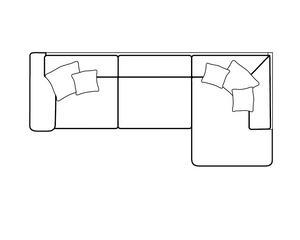 Armless Chaise (Left or Right Hand Facing) (L277cm x D177cm x H79cm)